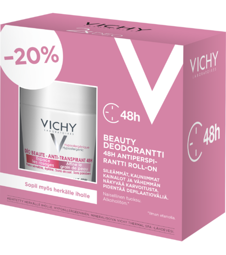 Vichy Antiperspirant roll-on 48h Beauty Deo 50 ml x 2 kpl