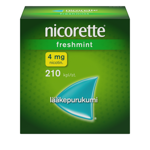 NICORETTE FRESHMINT lääkepurukumi 4 mg 210 fol
