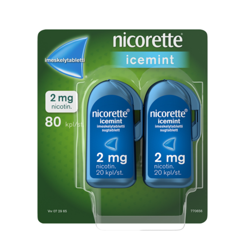NICORETTE ICEMINT imeskelytabletti 2 mg 80 kpl
