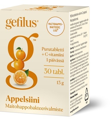Gefilus Appelsiini purutabletti 30 tabl.
