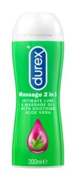 Durex Massage 2 in 1 Aloe Vera -liukuvoide 200 ml