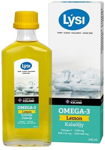 Lysi Omega-3 Kalaöljy Lemon 240 ml