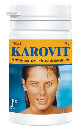 Karovit 6 mg Beetakaroteenitabletti 140 tabl.