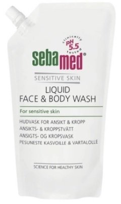 Sebamed Liquid Face & Body Wash 1000 ml täyttöpussi