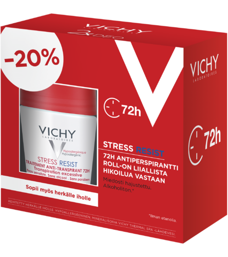 Vichy Stress Resist antiperspirantti 72 h roll-on 50 ml x 2 kpl