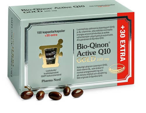 Bio-Qinon Q10 Active Gold 100 mg 150 + 30 kaps kampanjapakkaus