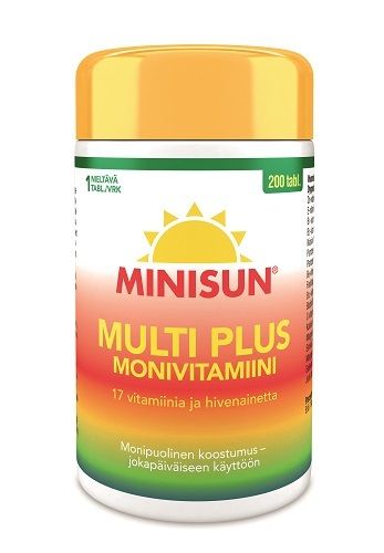 Minisun Monivitamiini Multi Plus 200 tabl.