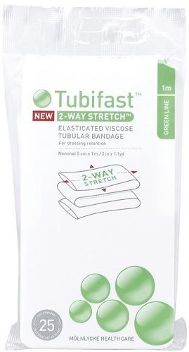 Tubifast 2-way Stretch putkisidos vihreä 5 cm x 1 m