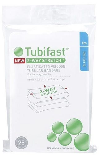 Tubifast 2-way Stretch putkisidos sininen 7,5 cm x 1 m