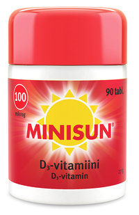Minisun 100 mikrog D-vitamiini 90 tabl.