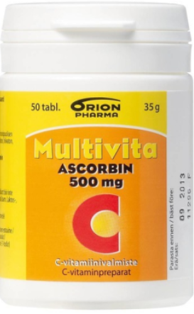 Multivita Ascorbin C-Vitamiini 500 mg