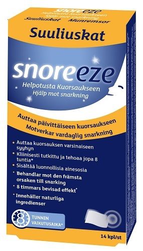 Snoreeze Oral Strips suuliuskat 14 kpl