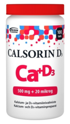Calsorin 500 mg + D3 20 mikrog 100 tabl