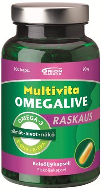 Multivita Omegalive Raskaus 100 kaps.