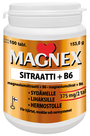 Magnex magnesiumsitraatti +B6 100 tabl.