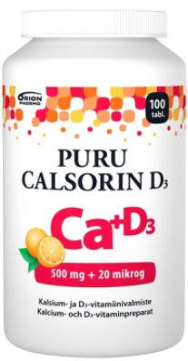 Puru Calsorin D 500 mg + 20 mikrog 100 tabl.