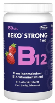 Beko Strong B12 1 mg mansikka purutabl.
