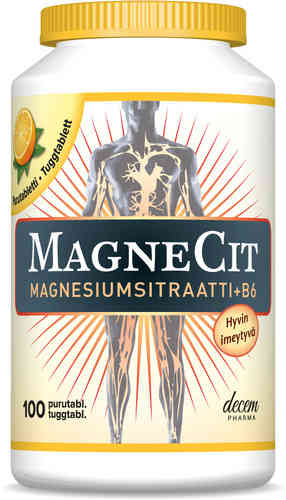 Magnecit magnesiumsitraatti + B6 PURUTABL
