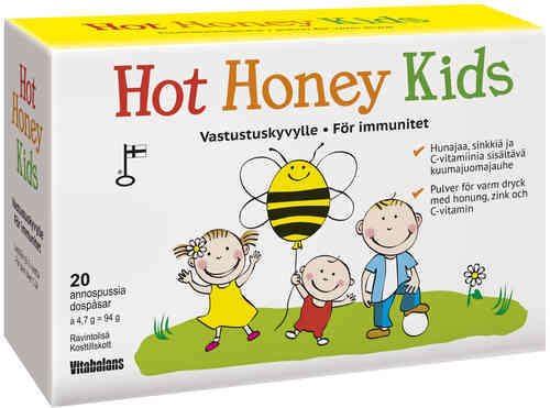 Hot Honey Kids kuumajuomajauhe 20 annospussia