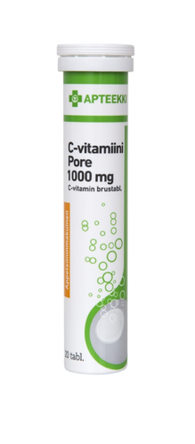 APTEEKKI C-vitamiini pore 1000 mg appelsiini 20 kpl