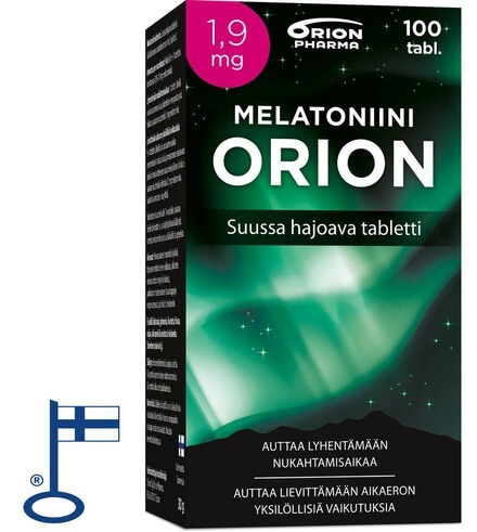 Melatoniini Orion 1,9 mg suussa hajoava tabletti