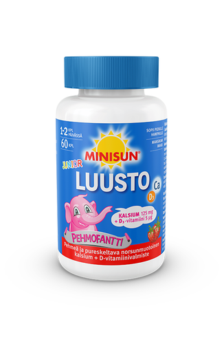 Minisun Luusto Pehmofantti Junior Kalsium+D-vitamiini