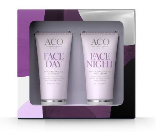 Aco Face Anti-age Vitality Day and Night Cream lahjapakkaus