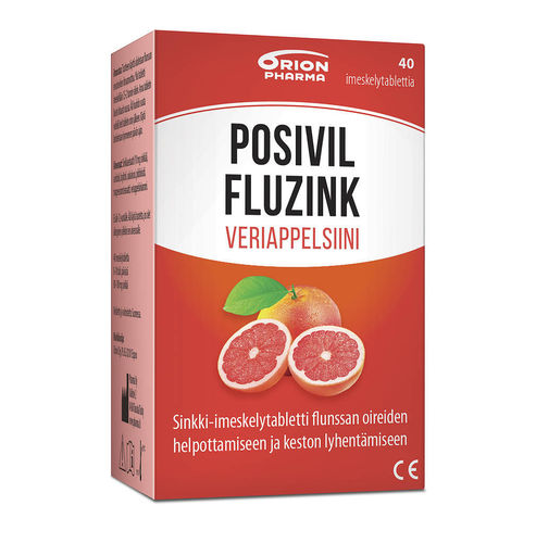 Posivil FluZink veriappelsiini 40 imeskelytabl.