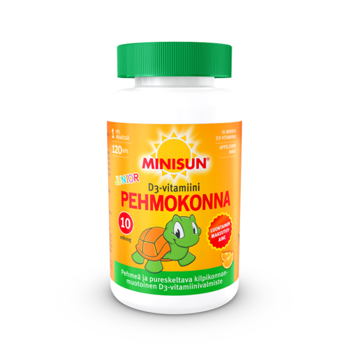 Minisun Pehmokonna D-vitamiini 10 mikrog. appelsiini
