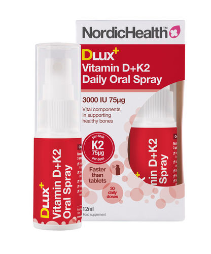 Nordic Health DLux D3+K2 -vitamiinisuihke 12 ml