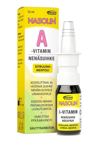 Nasolin A-vitamin nenäsuihke sitruuna-mentoli 10 ml