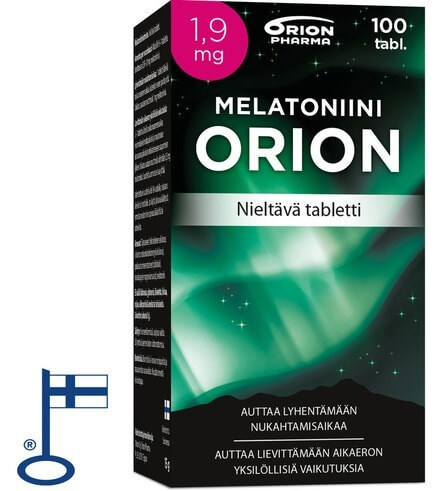 Melatoniini Orion 1,9 mg 100 tabl.