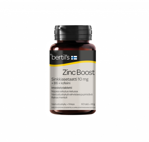 bertil's Kelasin Zinc Boost Sinkkiasetaatti 10 mg 60 tabl.