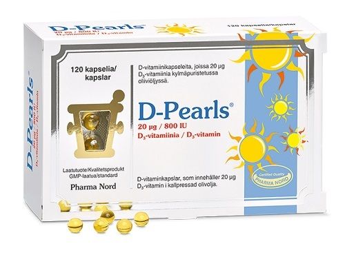 D-Pearls 20 mikrog 120 kaps.