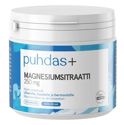 Puhdas+ Magnesiumsitraatti 250 mg