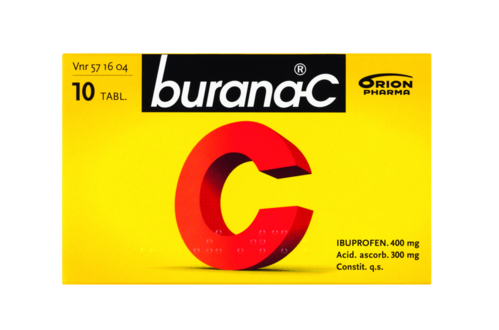 BURANA-C tabletti, kalvopäällysteinen 400/300 mg 10 fol