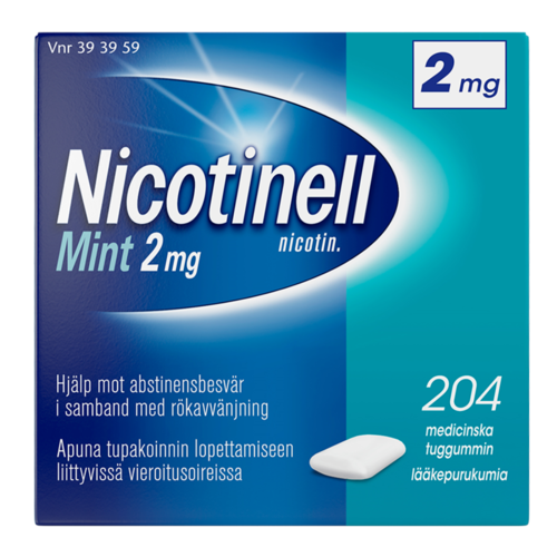 NICOTINELL MINT lääkepurukumi 2 mg 204 fol