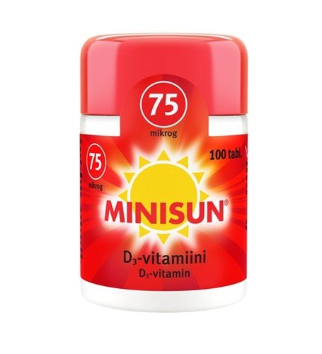 Minisun D-vitamiini 75 mikrog