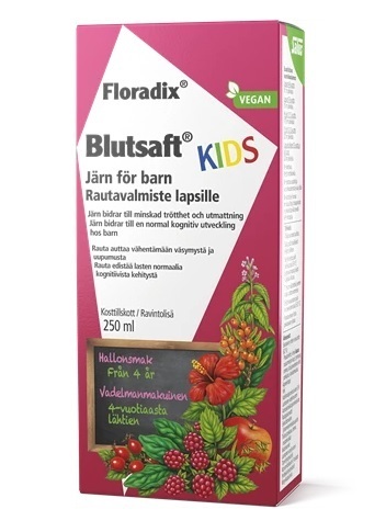 Salus Blutsaft Kids vadelmanmakuinen rautavalmiste 250 ml