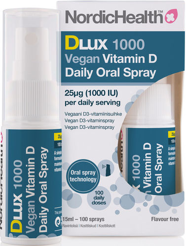 Nordic Health DLux Vegan D3-vitamiinisuihke 15 ml