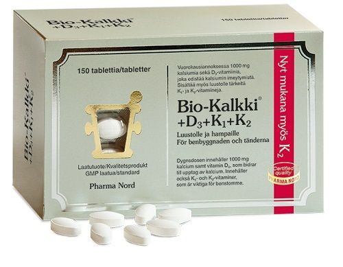 Bio-Kalkki +D3 +K1 +K2 150 tabl