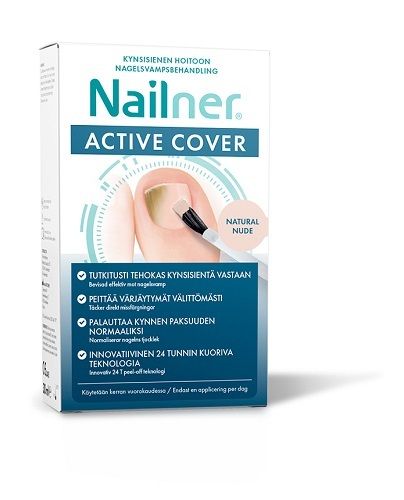Nailner Active Cover Nude lakka ja sivellin 30 ml