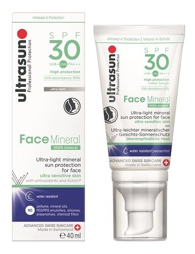 Ultrasun Face Mineral SPF30 hypersensitive aurinkosuojavoide kasvoille 40 ml