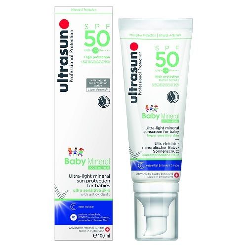 Ultrasun Baby Mineral SPF50 hypersensitive aurinkosuojavoide 100 ml