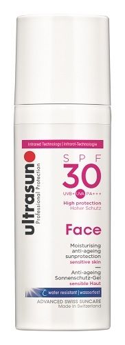 Ultrasun Face SPF30 kosteuttava aurinkosuojavoide herkälle iholle 50 ml