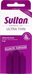 Sultan Ultra Thin kondomi 5 kpl RFSU
