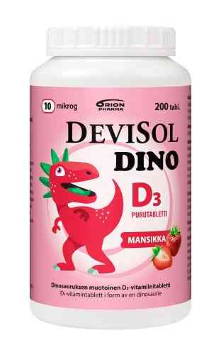 Devisol Dino Mansikka 10 mikrog
