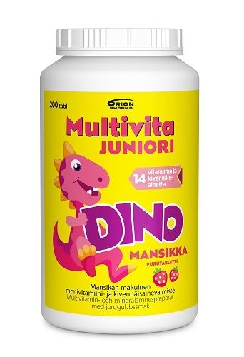 Multivita Juniori Dino Mansikka