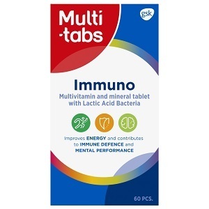 Multi-tabs Immuno + maitohappobakteeri tabletti purkki 60 kpl