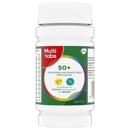 Multi-tabs 50+ Monivitamiini 100 kpl